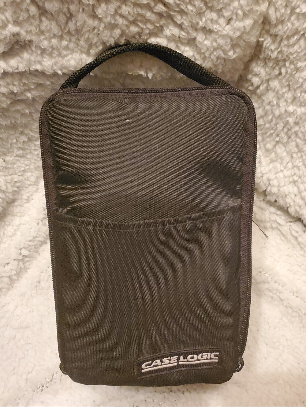 Case Logic Black 15 CD Carrying Case Zipper Storage Tote Front Pouch Vintage